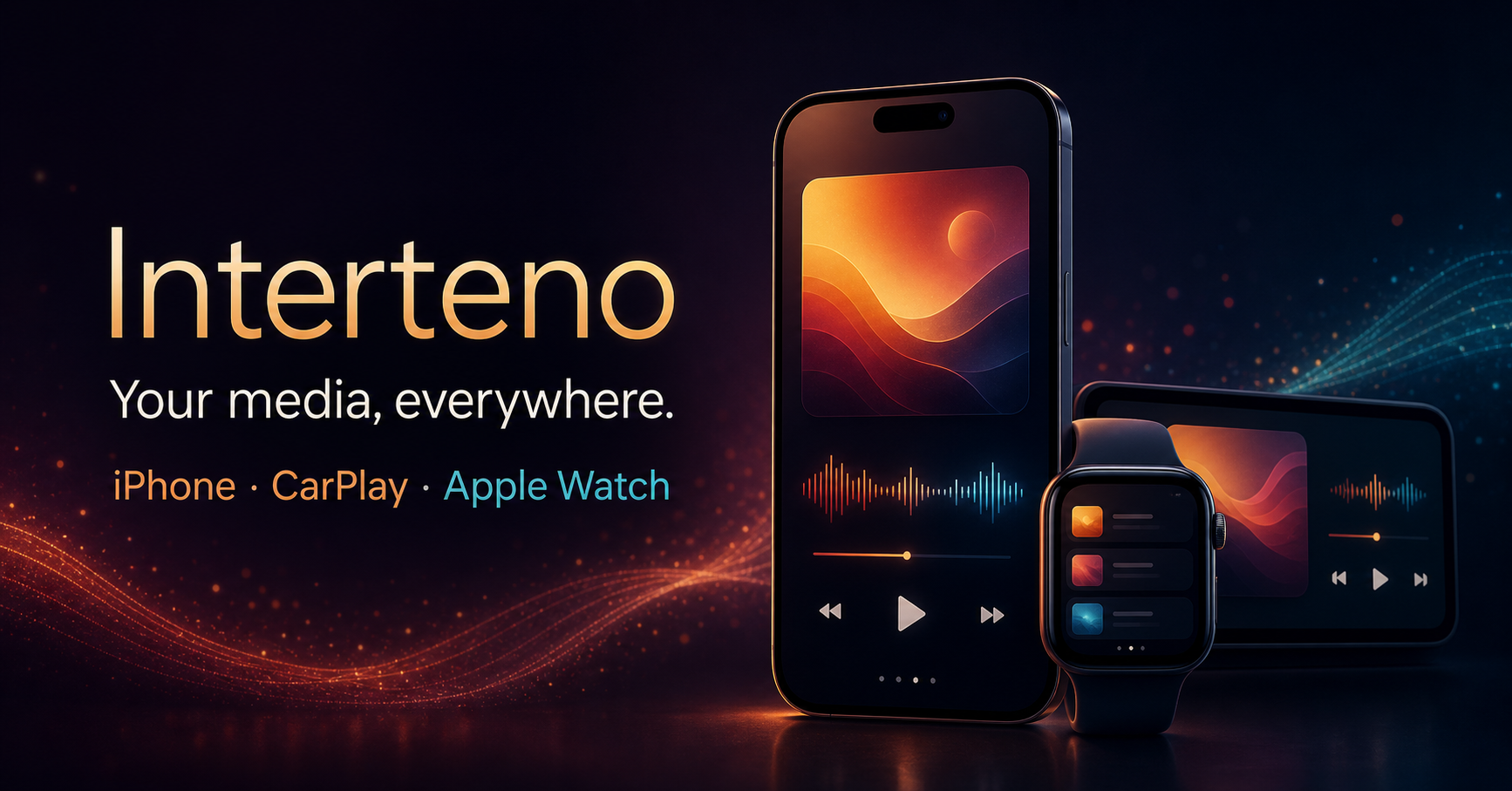 Interteno music player interface